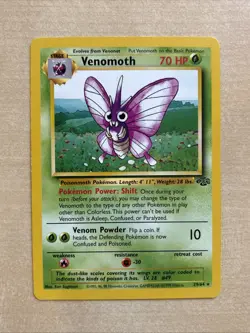 Pokemon TCG Venomoth Jungle 29/64 Non-Holo Rare Card, LP Condition - Image 1