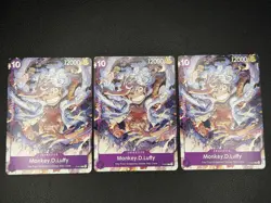 One Piece 🔥 Monkey D. Luffy P-041 Promo Lot Of (3) One Piece Card Game Gear 5! - Image 1