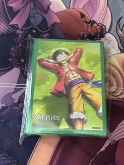 One Piece TCG Official Card Sleeves Monkey D. Luffy ST21 70 Count x2 - Image 1