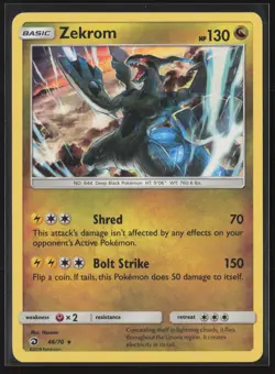 Zekrom Holo Rare Dragon Majesty 46/70 NM Pokemon Card - Image 1