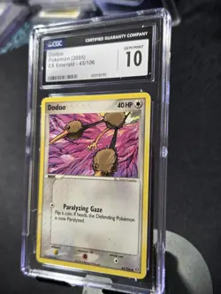 Doduo 45/106 2005 EX Emerald Pokemon Card CGC 10 - Image 2