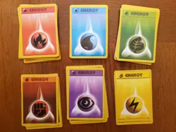 Lot of 50 Pokemon Base Set Energy Cards - All 6 Colors - Vintage WOTC - Image 1
