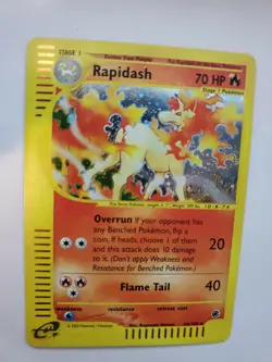 Rapidash Expediton Reverse Holo Pokemon Card Base Fossil WOTC NM + U - Image 1