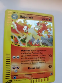 Rapidash Expediton Reverse Holo Pokemon Card Base Fossil WOTC NM + U - Image 2