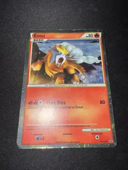Entei HGSS20 Holo Card Heart And Gold Black Star Promo - Image 1