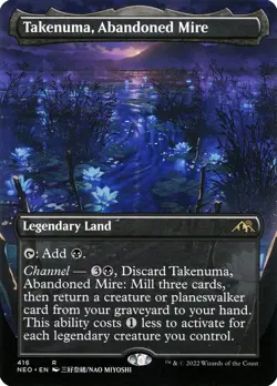MTG - Takenuma, Abandoned Mire (Borderless) - Kamigawa: Neon Dynasty - Regular - Image 1