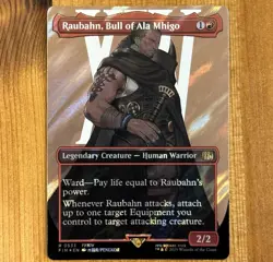 Raubahn, Bull of Ala Mhigo, R 0533, NM/Mint Surge Foil, MTG Final Fantasy FIN - Image 1