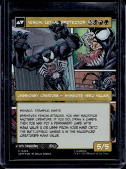2025 Magic MTG Marvel's Spider-Man Eddie Brock Venom Lethal Protector Foil #0055 - Image 1
