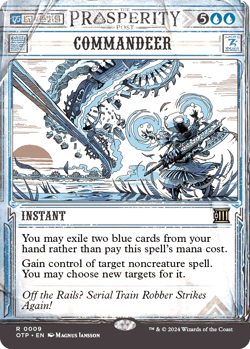 MTG Commandeer 9 Rare Foil OTJ Breaking News - Image 1