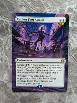 Endless Foot Assault MTG Teenage Mutant Ninja Turtles Hand Painted Altered Art v - Image 1