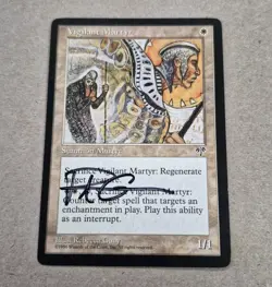 UNPLAYED SIGNED Vigilant Martyr Mirage NM MTG REBECCA GUAY EDH CUBE VINTAGE - Image 1