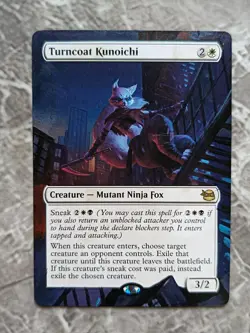 Turncoat Kunoichi MTG Teenage Mutant Ninja Turtles Hand Painted Full Altered Art - Image 1