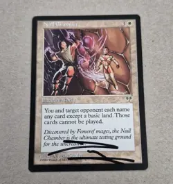 UNPLAYED SIGNED MTG Null Chamber Mirage NM DOUGLAS SHULAR EDH CUBE Vintage - Image 1