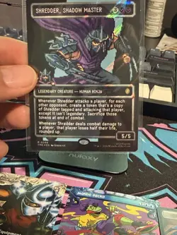 Shredder, Shadow Master (Surge Foil) - Borderless | Pixel - MTG Commander: TMNT - Image 4