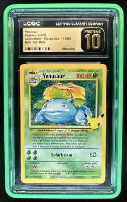2021 Pokemon SWSH Celebrations Venusaur Classic Holo #15/102 CGC 10 Pristine - Image 1