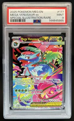 2025 Pokemon Mega Evolution Venusaur ex Special Illustration Rare #177/132 PSA 9 - Image 1