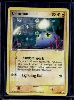 2004 Pokemon EX Hidden Legends Chinchou Reverse Holo #57/101 - Image 1