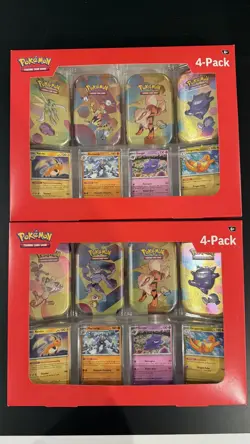 Pokemon 151 Sam’s Club Mini Tins Collection Box - Lot of 2 - 8 Tins - 16 Packs - Image 1