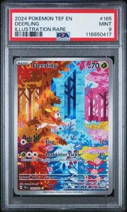 2024 POKEMON TEF EN-TEMPORAL FORCES #165 DEERLING ILLUSTRATION RARE PSA 9 - Image 1