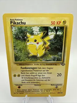 Pikachu Pokemon Card 60/64 Vintage Jungle Unlimited LP - Image 1