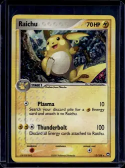 2007 Pokemon EX Power Keepers Raichu Holo #12/108 - Image 1