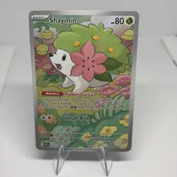 Pokemon TCG Shaymin Holo Card Illustration Rare, 185/182, Destined Rivals Series - Image 1