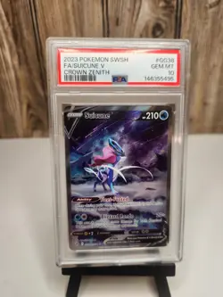 2023 Pokemon Sword & Shield Crown Zenith Suicune V #GG38 PSA 10 Gem Mint - Image 1