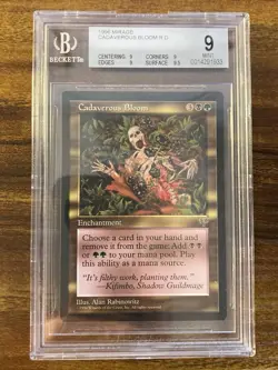 MTG✨CADAVEROUS BLOOM✨Mirage BGS Quad 9’s+ MINT RARE Enchantment RESERVE LIST - Image 1