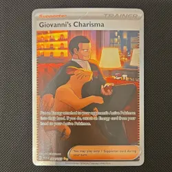 Pokemon Giovanni's Charisma 204/165 Sv151 Special Illustration Rare Holo Trainer - Image 1