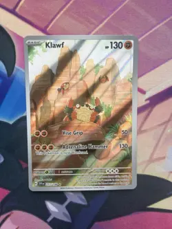 Pokemon TCG Klawf Scarlet & Violet Base Set Holo Illustration Rare Card 217/198 - Image 1