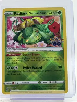 RADIANT VENUSAUR 2022 POKEMON GO RARE REVERSE HOLO 004/078 Q4561 - Image 1