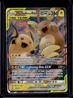 2019 Pokemon SM Unified Minds Raichu Alolan Tag Team #54/236 - Image 1