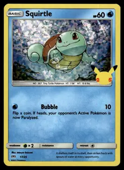 2021 McDonald's Canada 25th Anniversary Promo Hologram Squirtle UNplayed #17 - Image 1