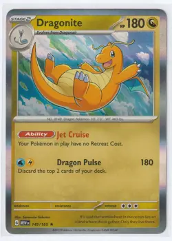 DRAGONITE 149/165 Pokemon TCG Rare 151 Holo NM - Image 1