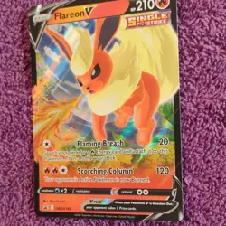 Pokemon Flareon V SWSH149 Promo Single Strike Holo Foil Basic 210 HP 2021 - Image 3