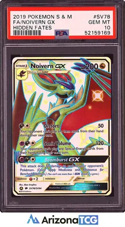 Pokemon 2019 Noivern GX SV78 Full Art Hidden Fates GEM MINT PSA 10 - Image 1