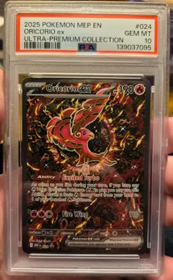 2025 POKEMON MEP PROMO ULTRA-PREMIUM COLLECTION #024 ORICORIO EX PSA 10 GEM 💎 - Image 1