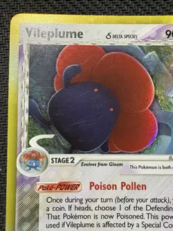 Pokemon TCG Vileplume EX Holon Phantoms Delta Species Holo Rare 17/110 2006 MP+ - Image 2