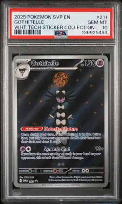 136925493 Gothitelle 2025 Pokemon SV White Flare Tech Promo - SVP EN #211 PSA 10 - Image 1