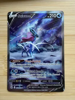 Pokemon Suicune V GG38/GG70 Crown Zenith Galarian Gallery Full Art Holo 210 HP - Image 2