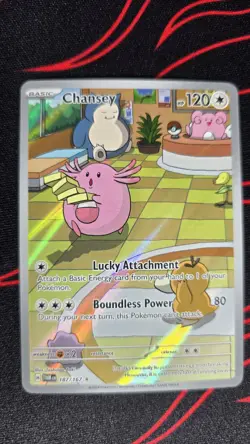 Chansey - 187/167 - Near Mint - Twilight Masquerade- Pokemon - Illustration Rare - Image 3