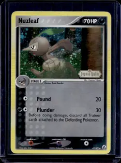 2006 Pokemon EX Legend Maker Nuzleaf Reverse Holo #41/92 - Image 1