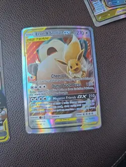 NM | Pokemon Eevee & Snorlax GX 171/181 Sm-Team Up Ultra Rare Full Art Holo - Image 3
