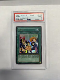 Yugioh PSA 9 MINT Unity JUMP-EN006 Ultra Rare Limited Edition!! - Image 1