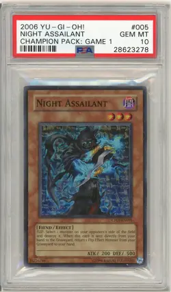 Night Assailant CP01-EN005 Super Rare Yugioh PSA 10 *278 - Image 1