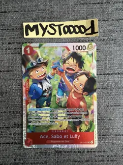 Carte One Piece Ace, Sabo Et Luffy OP13-007 SR Foil Francais - Image 1