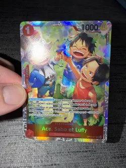 Carte One Piece Ace, Sabo Et Luffy OP13-007 SR Foil Francais - Image 3