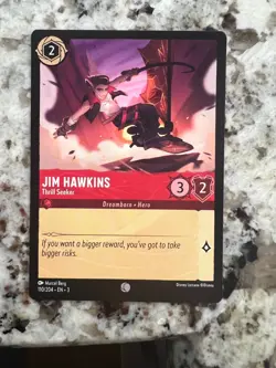 DISNEY LORCANA INTO THE INKLANDS NON FOIL COMMON CARD JIM HAWKINS 110/204 - Image 1