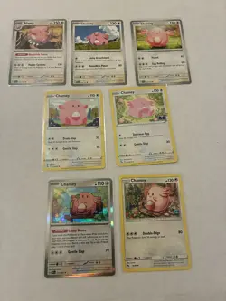 Lot Of 7 Chansey and Blissey Pokemon Cards - Image 1