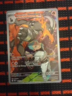 Pokemon TCG Team Rockets Houndoom Illustration Rare Card 191/182 Destined Rivals - Image 1